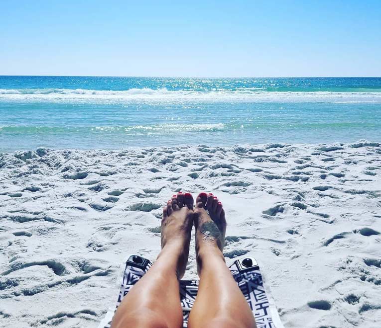 Calming breaths and relaxing in Navarre Beach
