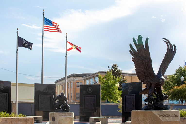 Visit the Santa Rose County Veterans memorial Plaza in Navarre Beach.